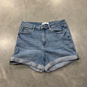 Judy Blue Jean Shorts Light Blue High-Waisted
